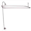 Two Handle Clawfoot Tub/Shower Faucet Brushed Nickel I5768