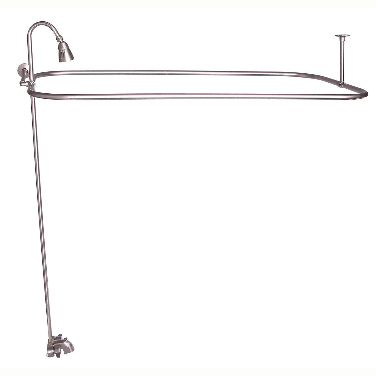 Two Handle Clawfoot Tub/Shower Faucet Brushed Nickel I5768