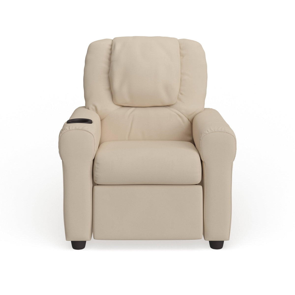 Turquoise Vinyl Kids Recliner with Cup Holder and Headrest K7732
