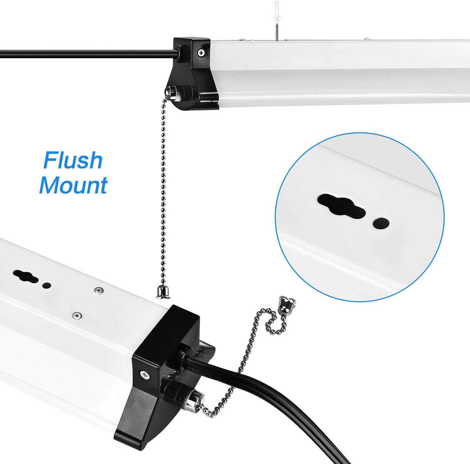 8FT 110W 12000 Lumen 5000K LED Shop Light, 4 Pack Z79535