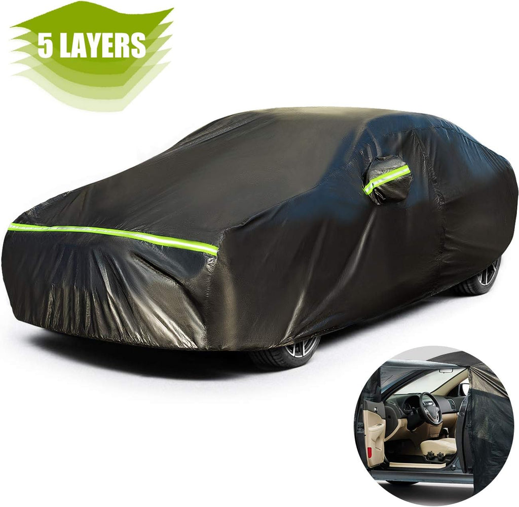 SUV Car Cover 5 Layer Waterproof Windproof Scratch Resistant Pack of 2 P16535