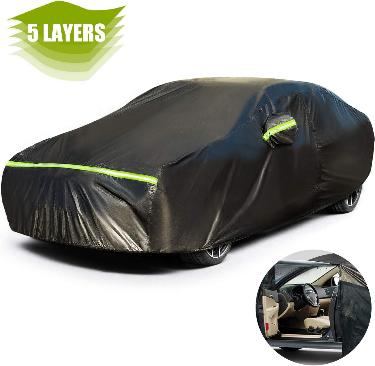 SUV Car Cover 5 Layer Waterproof Windproof Scratch Resistant Pack of 2 P16535