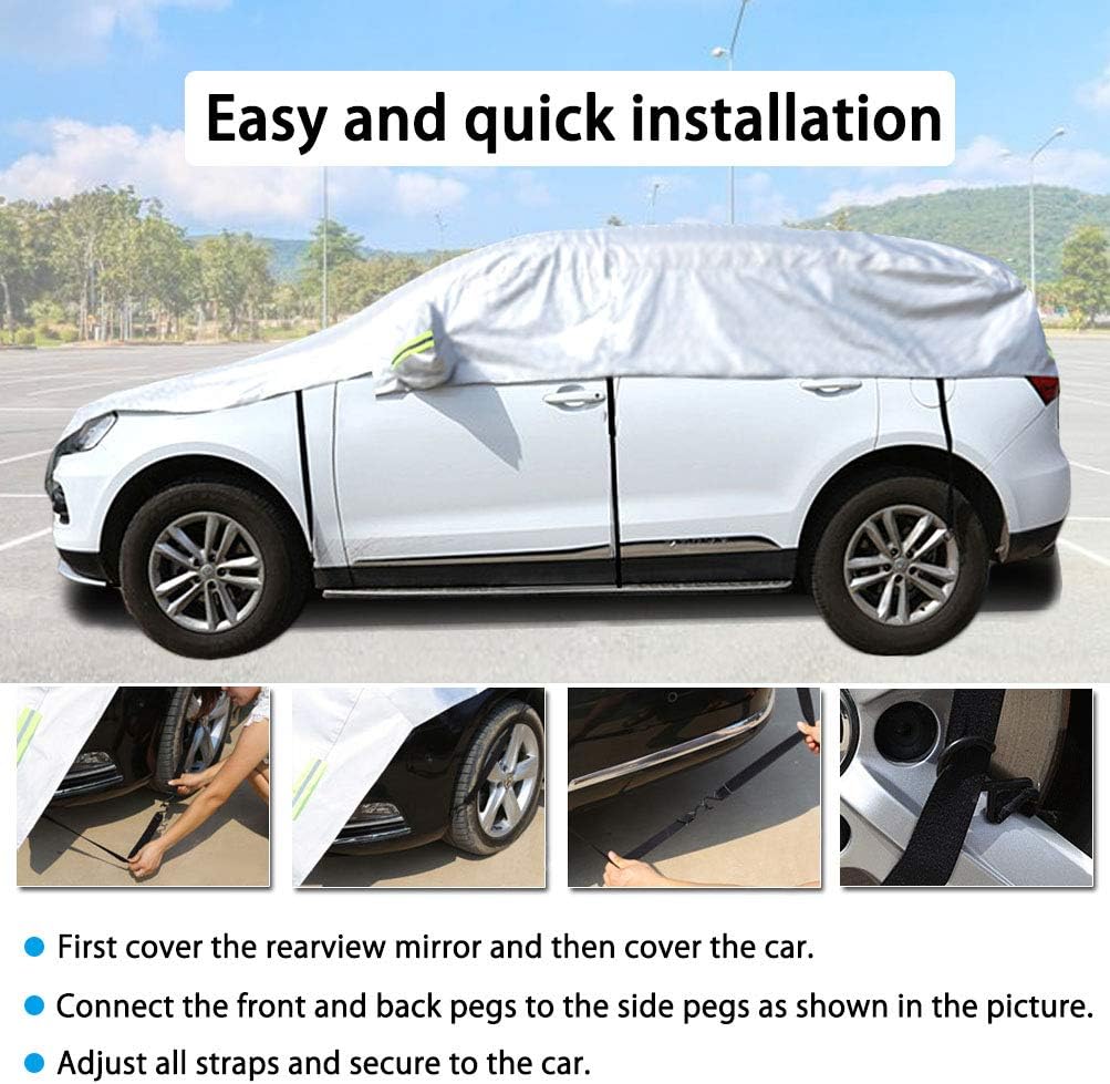 Half Car Cover with Cotton All Weather Waterproof Universal Car Half Cover H43680
