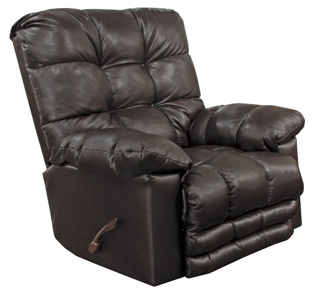 Brown Top Grain Italian Leather Rocker Recliner M5651