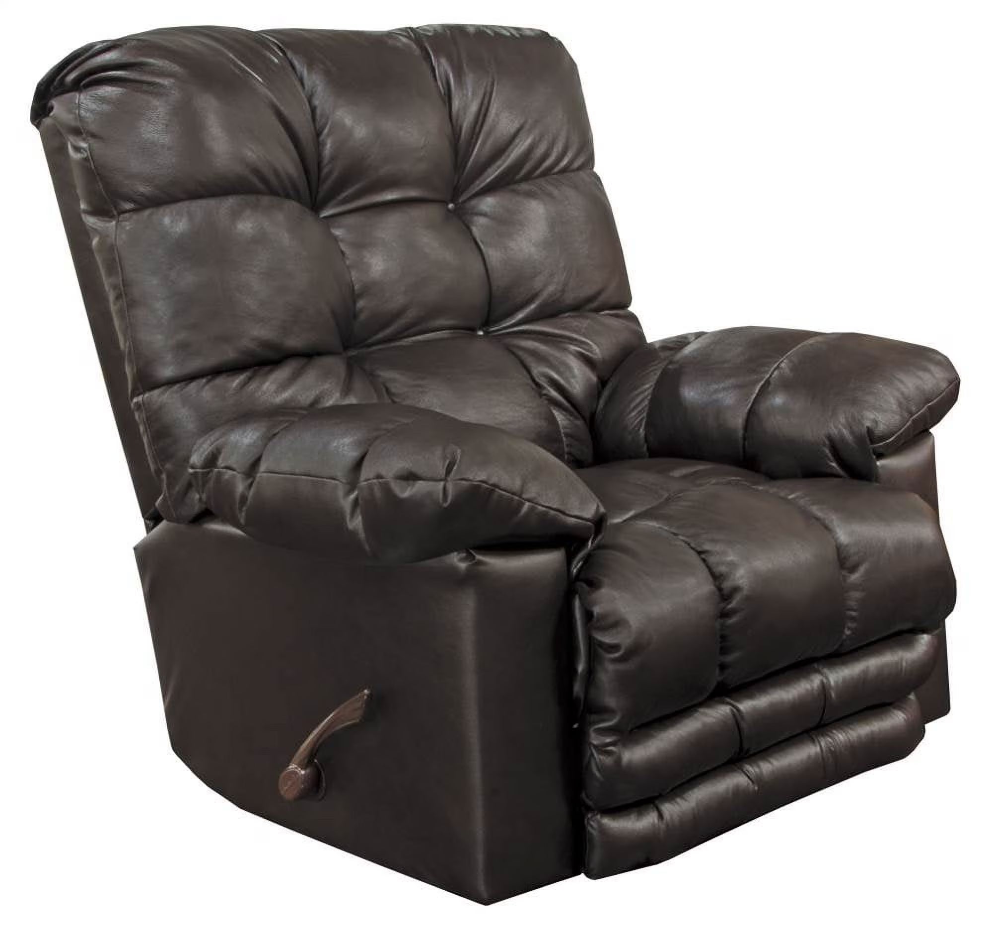Brown Top Grain Italian Leather Rocker Recliner M5651