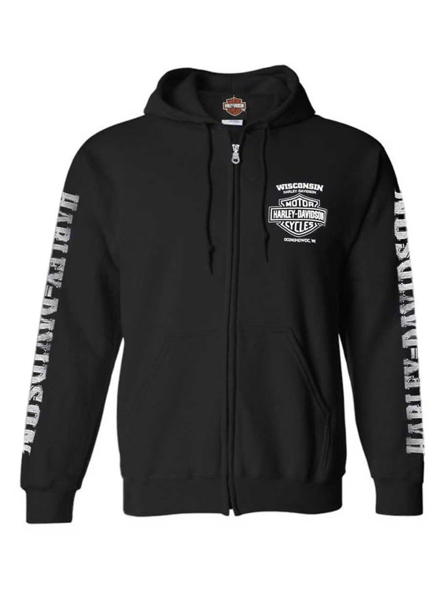 Black Full-Zippered Sweatshirt A225811