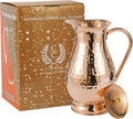 Copper Pitcher with Lid, Hammered Jug, 70 Oz, Pack of 2 M260