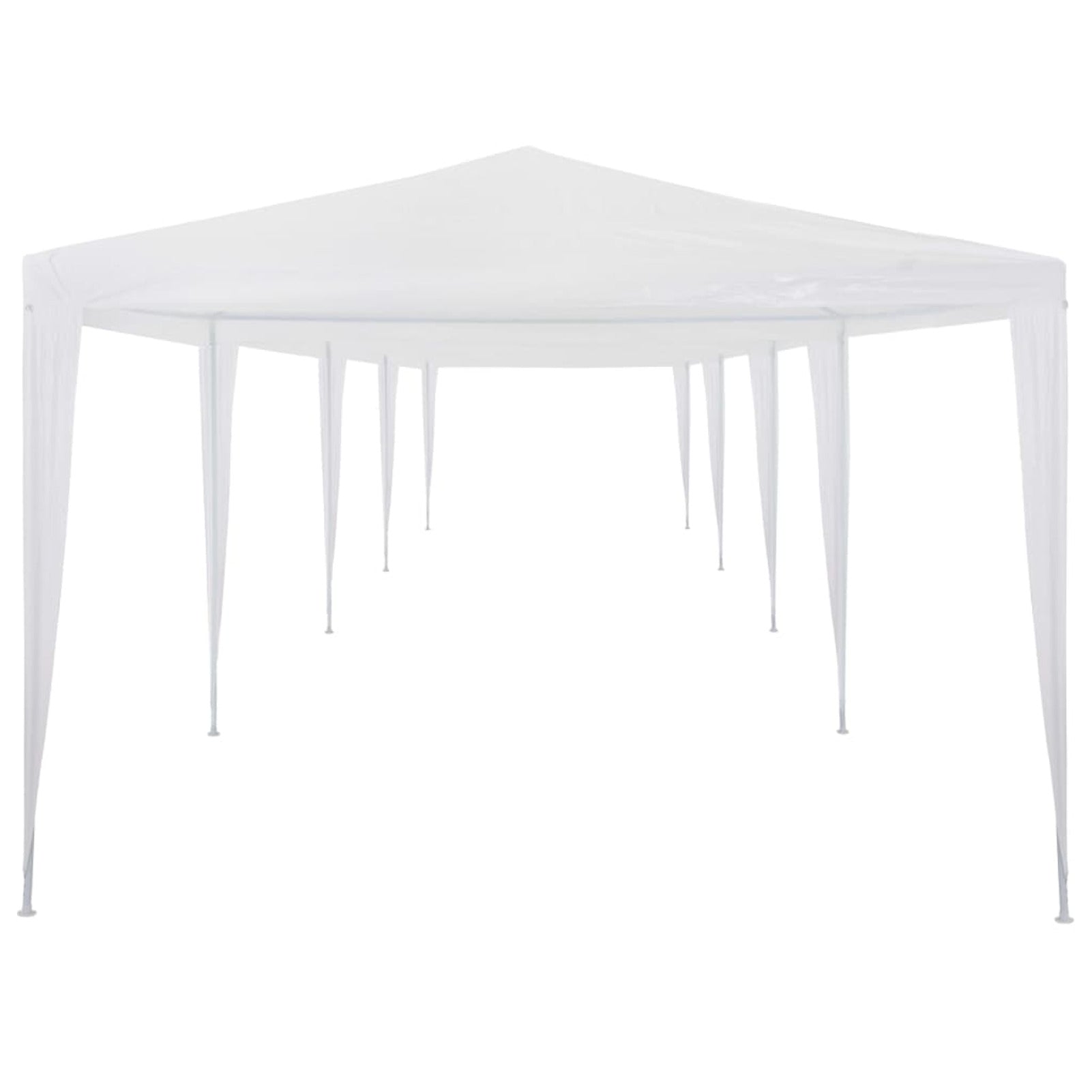 White PE Roof Party Tent Gazebo Canopy Shelter 9.8ft x 39.4ft x 8.4ft Q537549