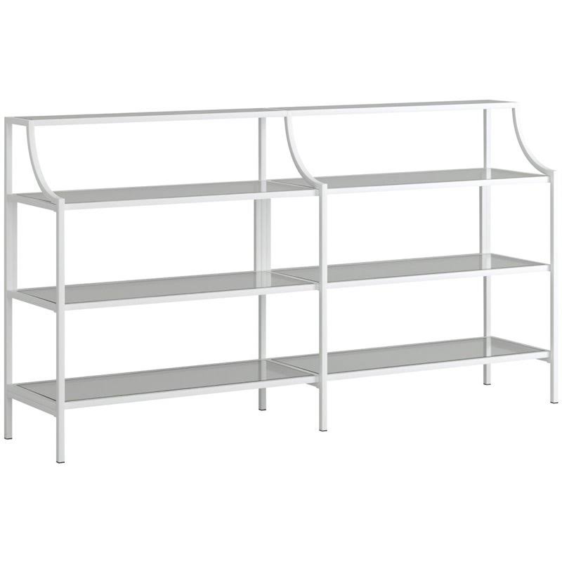 2 Piece Bookcase and Console Table Set in White A964188
