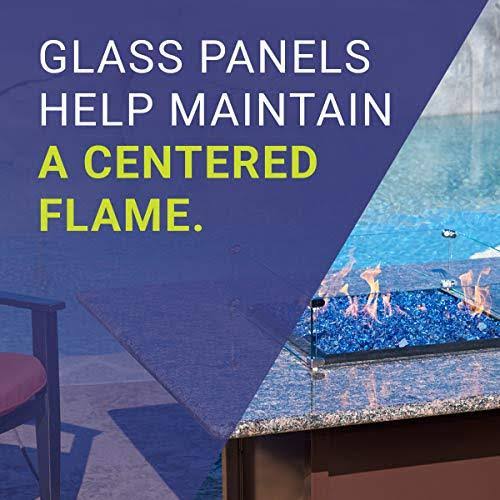 Tempered Glass Flame Guard for Drop-in Fire Pit Pan Q56569