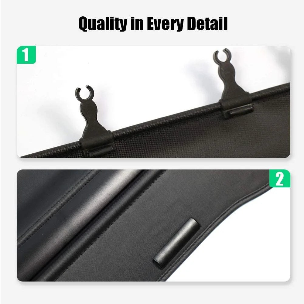 Retractable Cargo Cover for Subaru Forester SUV, Black Rear Trunk Privacy Shade O316