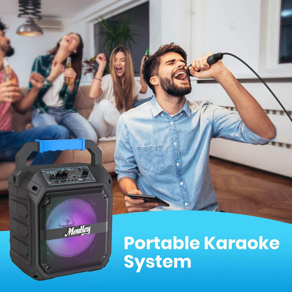 Portable Karaoke Machine with Bluetooth PA Speaker and Microphone S857