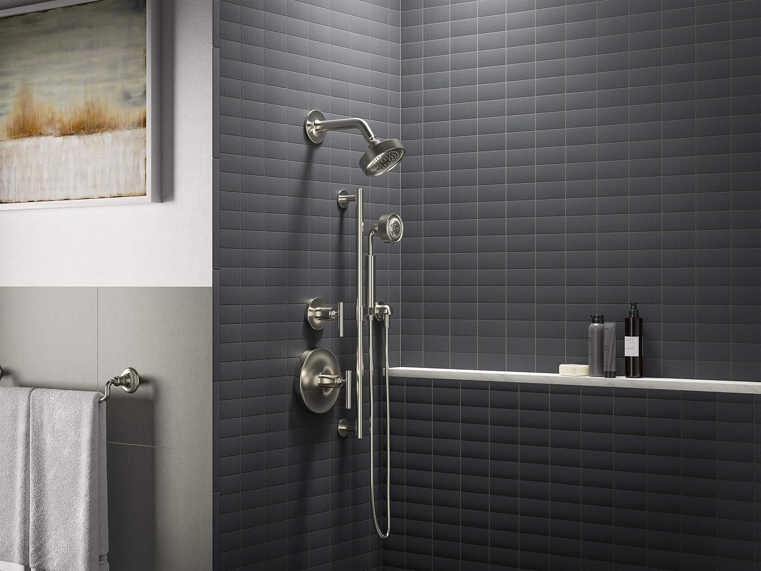 Vibrant Brushed Nickel Shower Trim J4097