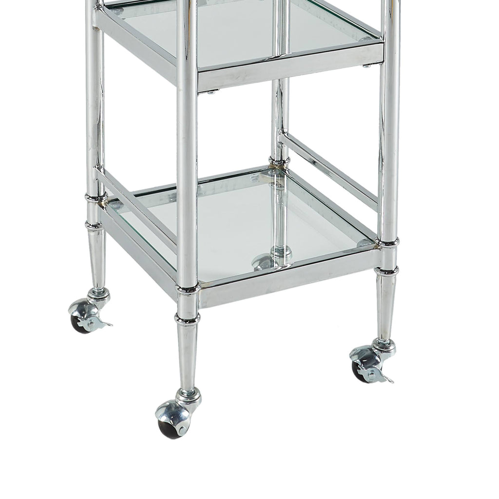 Chrome and Glass Cart G2176