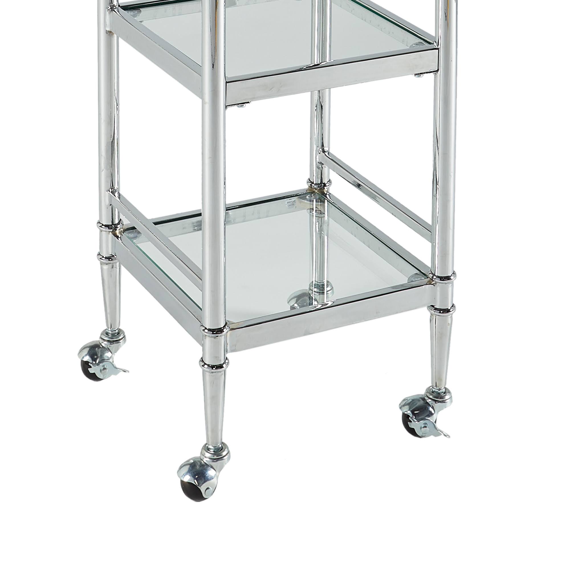 Chrome and Glass Cart G2176