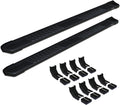 6 inch Black Textured Running Boards with Bracket Covers J998