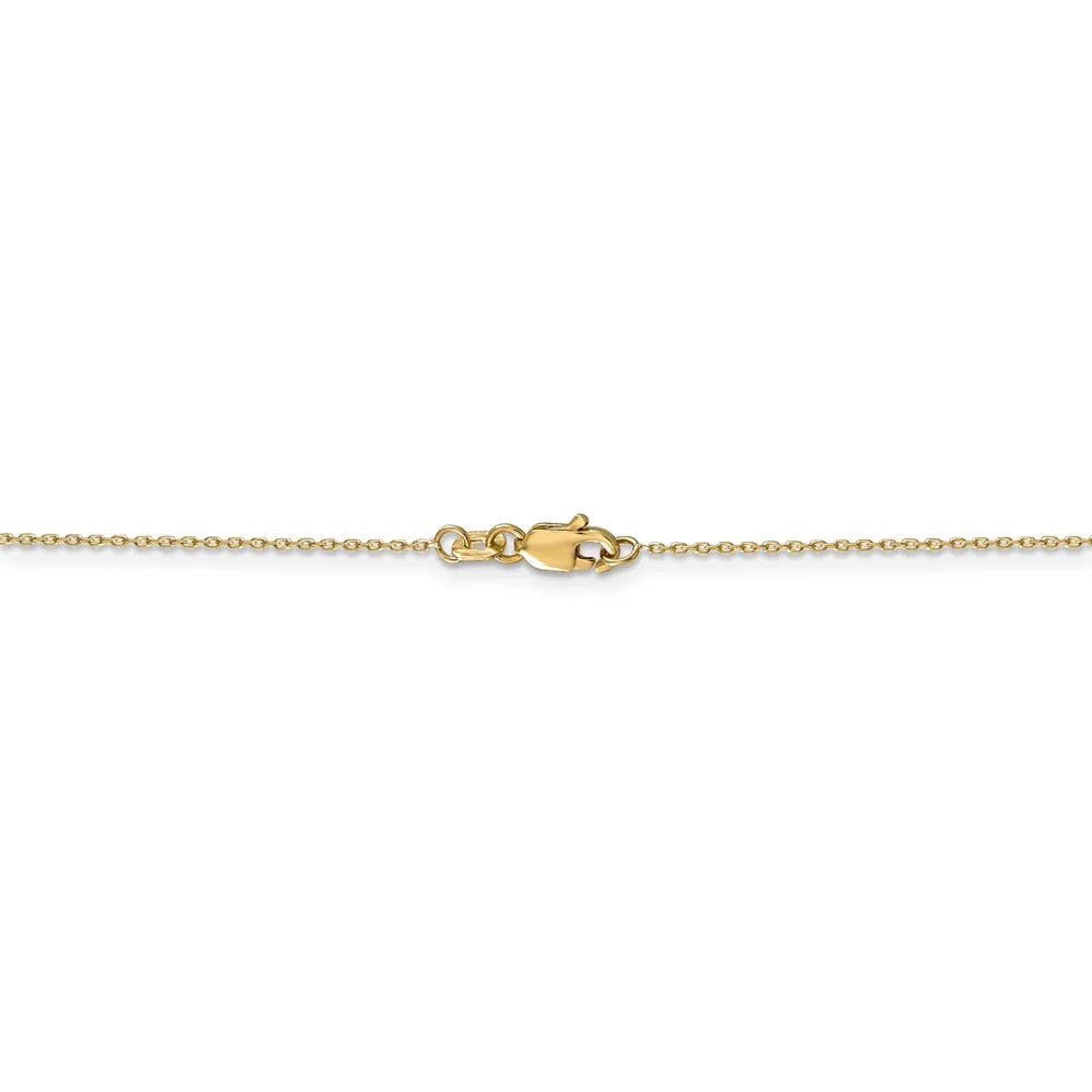 14k Yellow Gold Disc Necklace - 20 Inch O15024