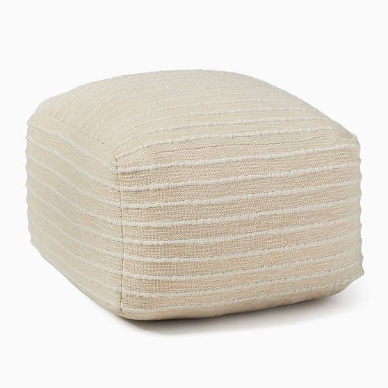 Natural Corded Pouf I9716