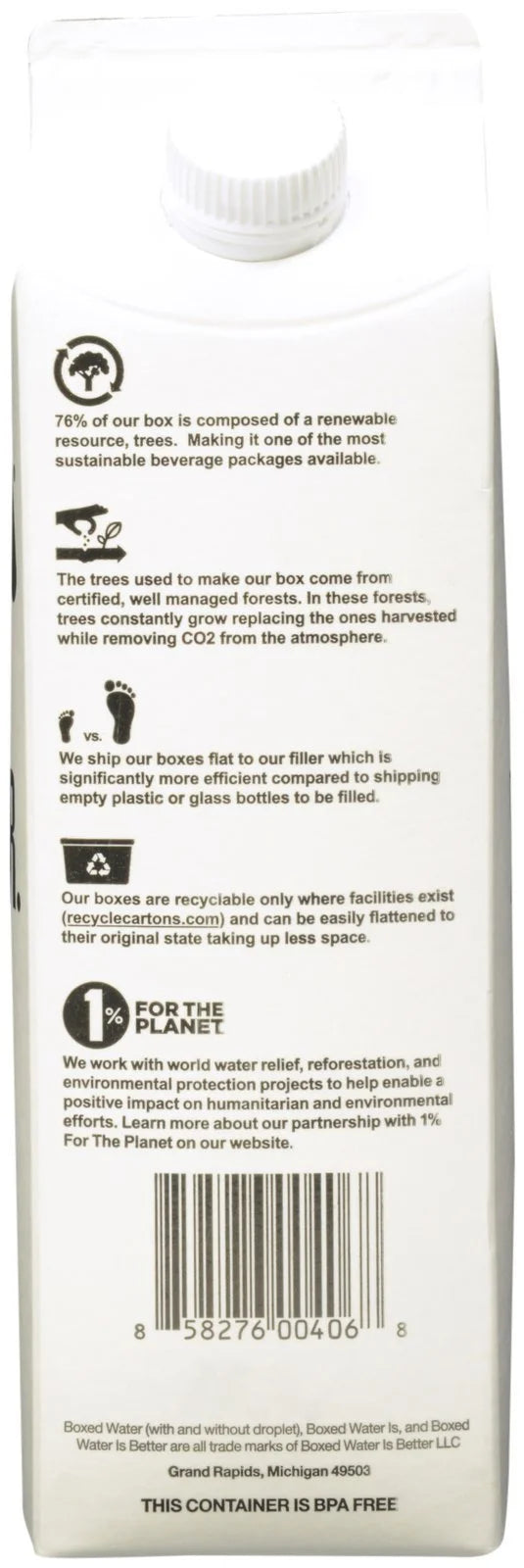 Boxed Water 1.0 Liter Carton 12 Count G883248