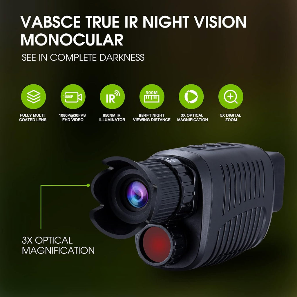 Digital Night Vision Monocular with 32 GB Micro SD Card Z1846