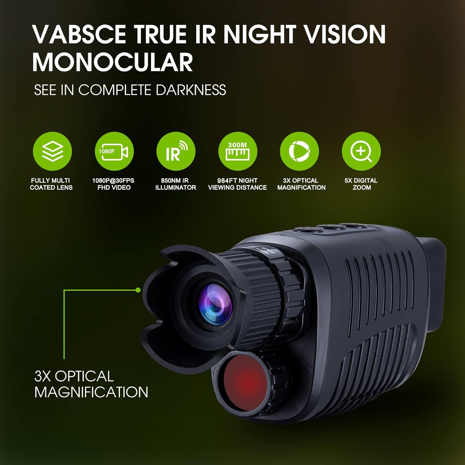 Digital Night Vision Monocular with 32 GB Micro SD Card Z1846