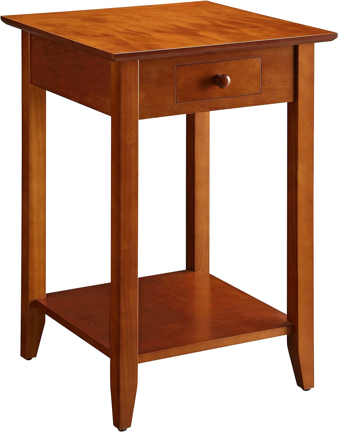 Cherry End Table with Drawer and Shelf F795568