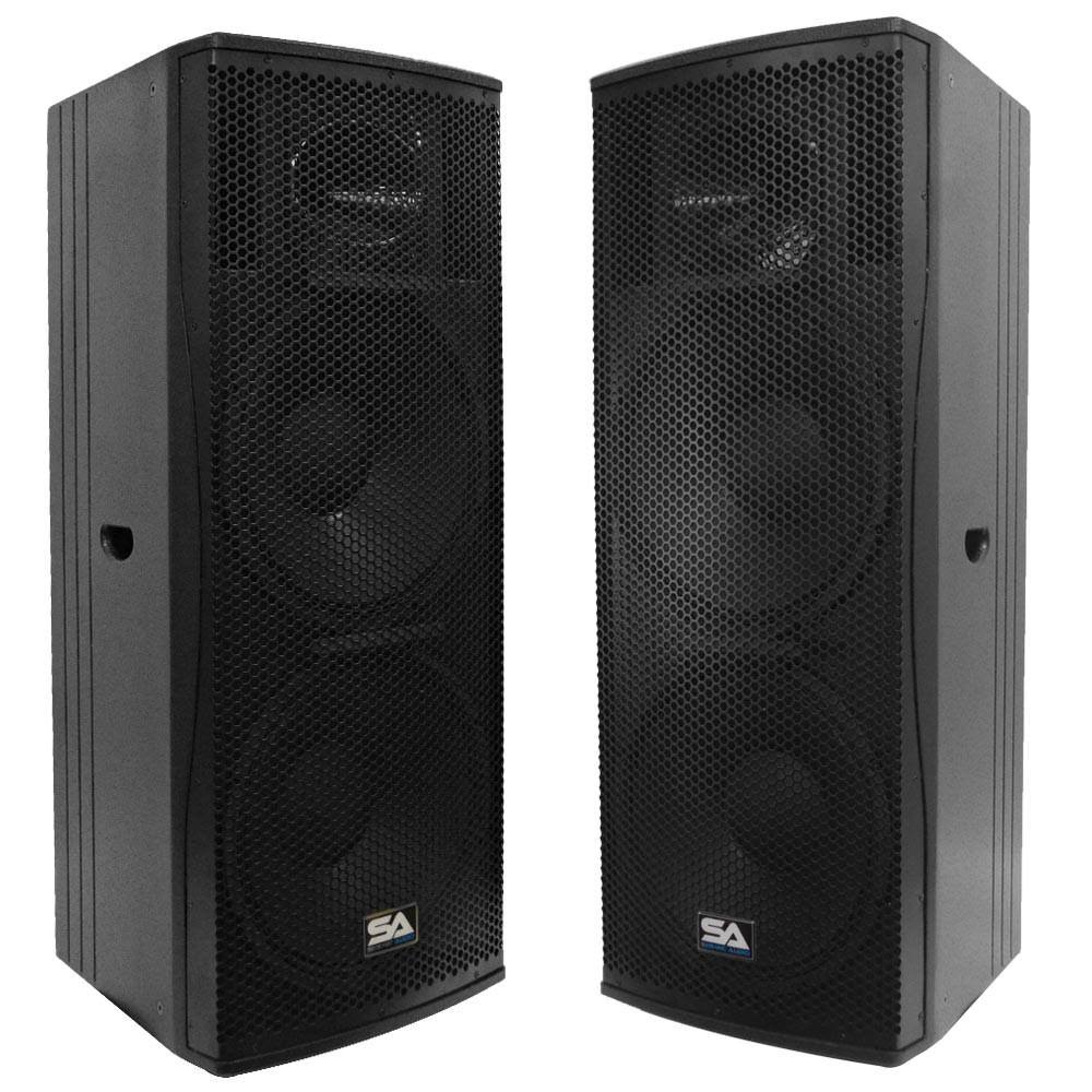 Pair of Dual 15x22 Full Range 2-Way Loudspeaker Cabinets E4701