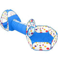 Blue 3-in-1 Kids Play Crawl Tunnel Tent with Storage Bag J616349