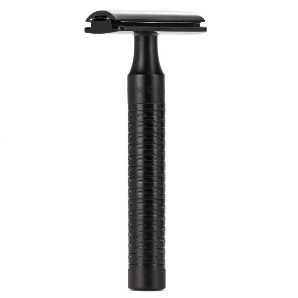 Black Stainless Steel 3-Piece Silvertip Badger Safety Razor Shaving Set F2905