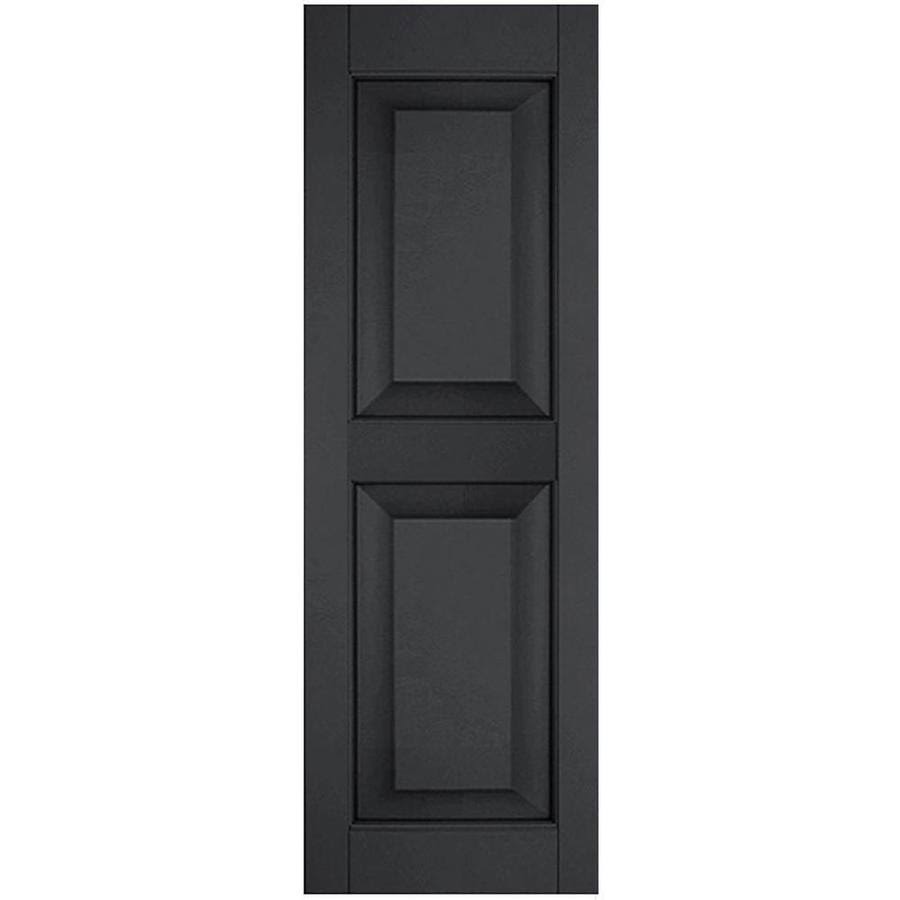 Black Raised Panel Shutters Pair I980303