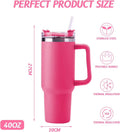 40 oz Stainless Steel Insulated Tumbler with Straw and Handle R1839