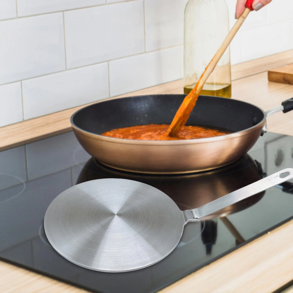 Non Slip Stainless Steel Heat Diffuser Plate with Handle 23.5cm W602