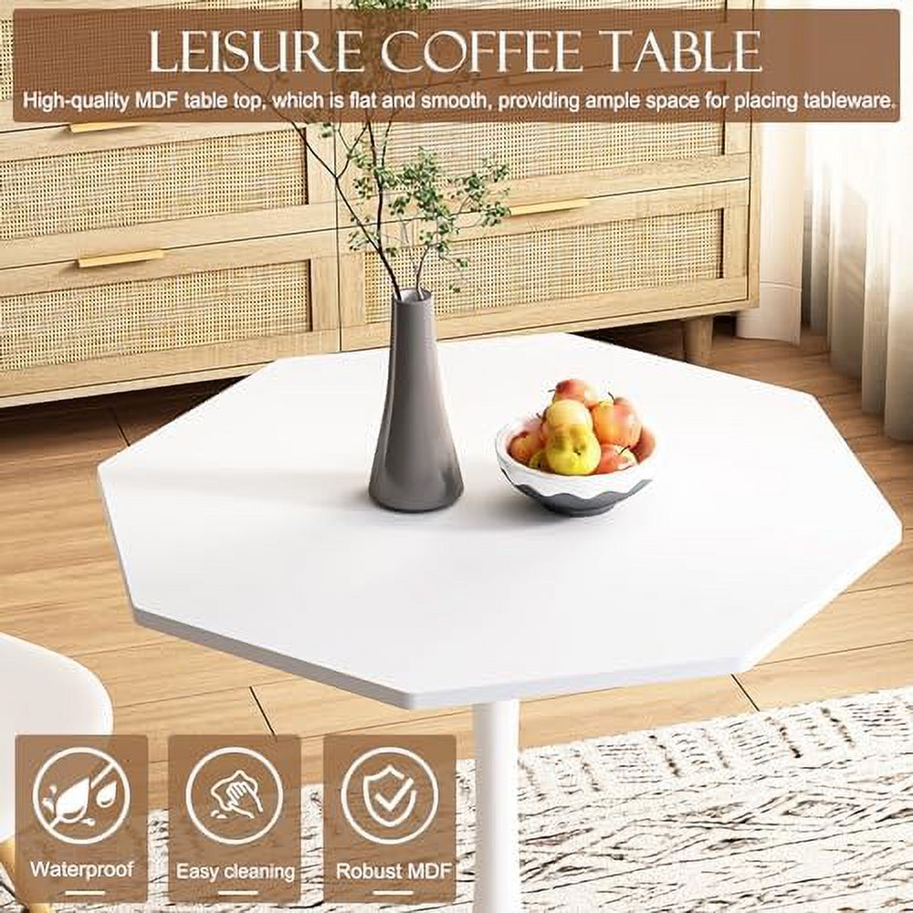 Octagonal Dining Table with MDF Table Top Metal Base B33294