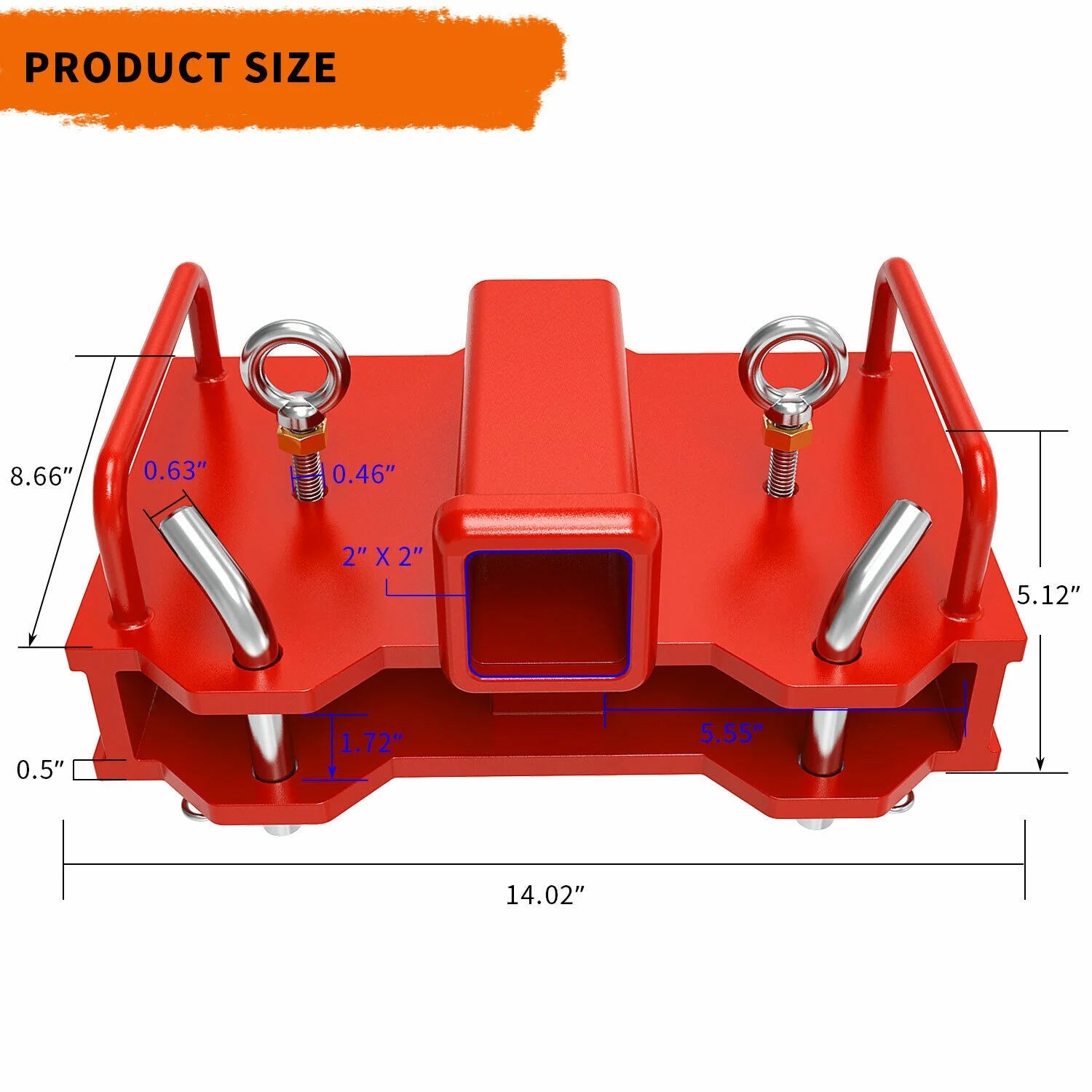 2'' Forklift Trailer Hitch Receiver Tow Hitch V640723