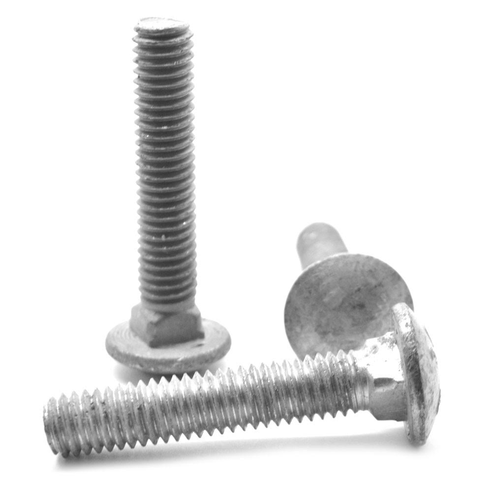 1/2x22-13 x 5x22 (FT) Coarse Thread A307 Grade A Carriage Bolt Low Carbon Steel Hot Dip Galvanized Pk 75 M75227