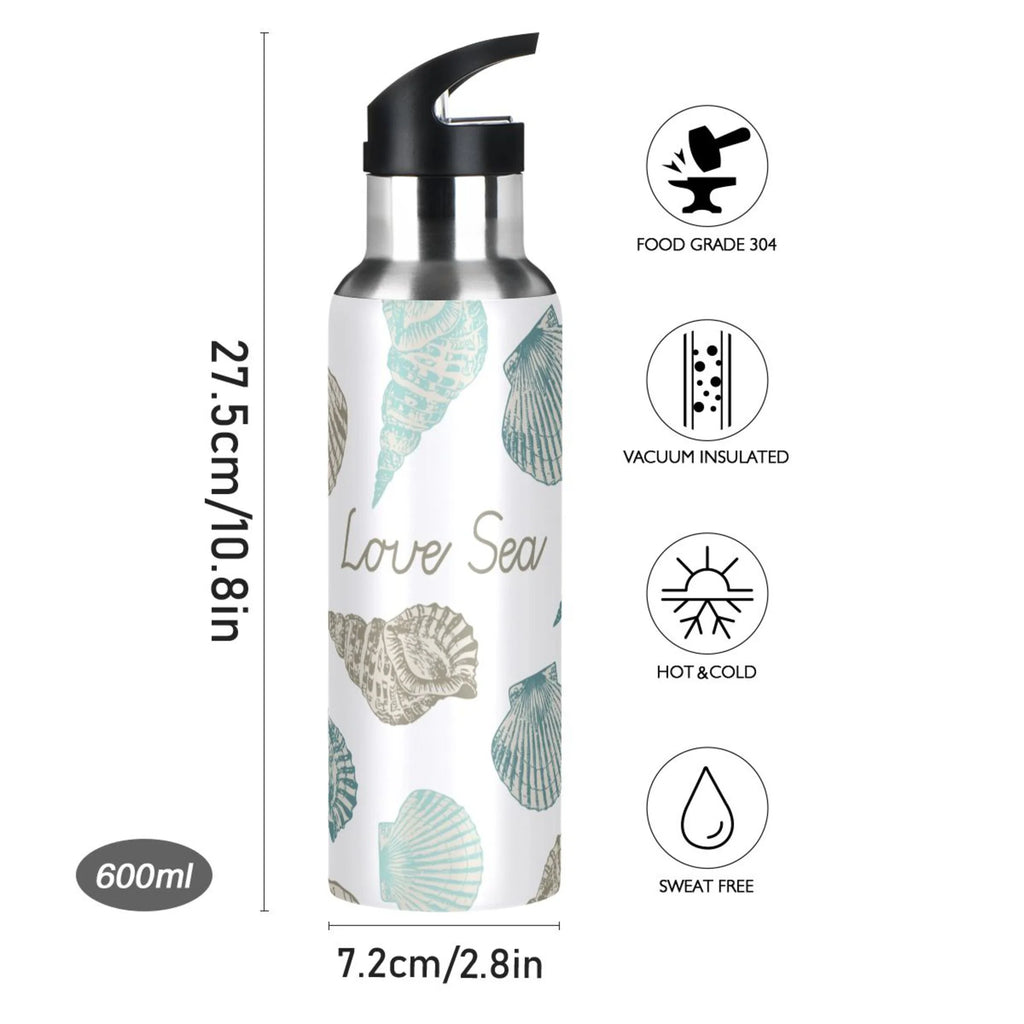 Stainless Steel Insulated Water Bottle with Straw Lid U70321