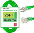 75 Ft Heavy Duty Lighted Outdoor Extension Cord with 3 Prong Grounded Plug I386552
