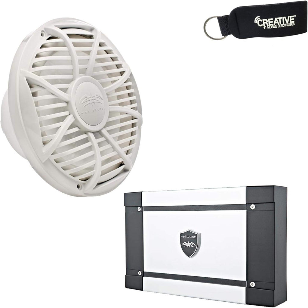 10" White Free Air Marine Subwoofer & 2-Channel Amplifier D88456