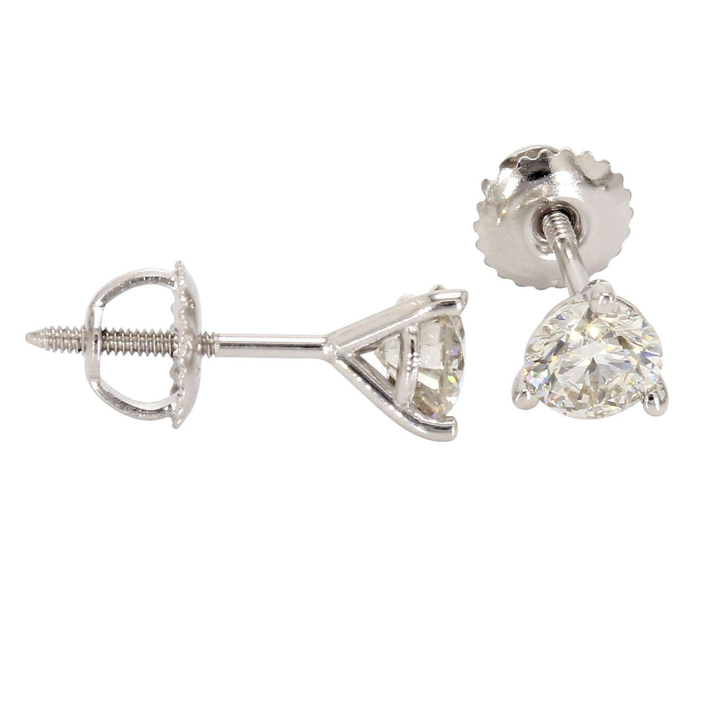 1/2 Ctw Lab-Grown Diamond Stud Earrings 14k White Gold Q39207