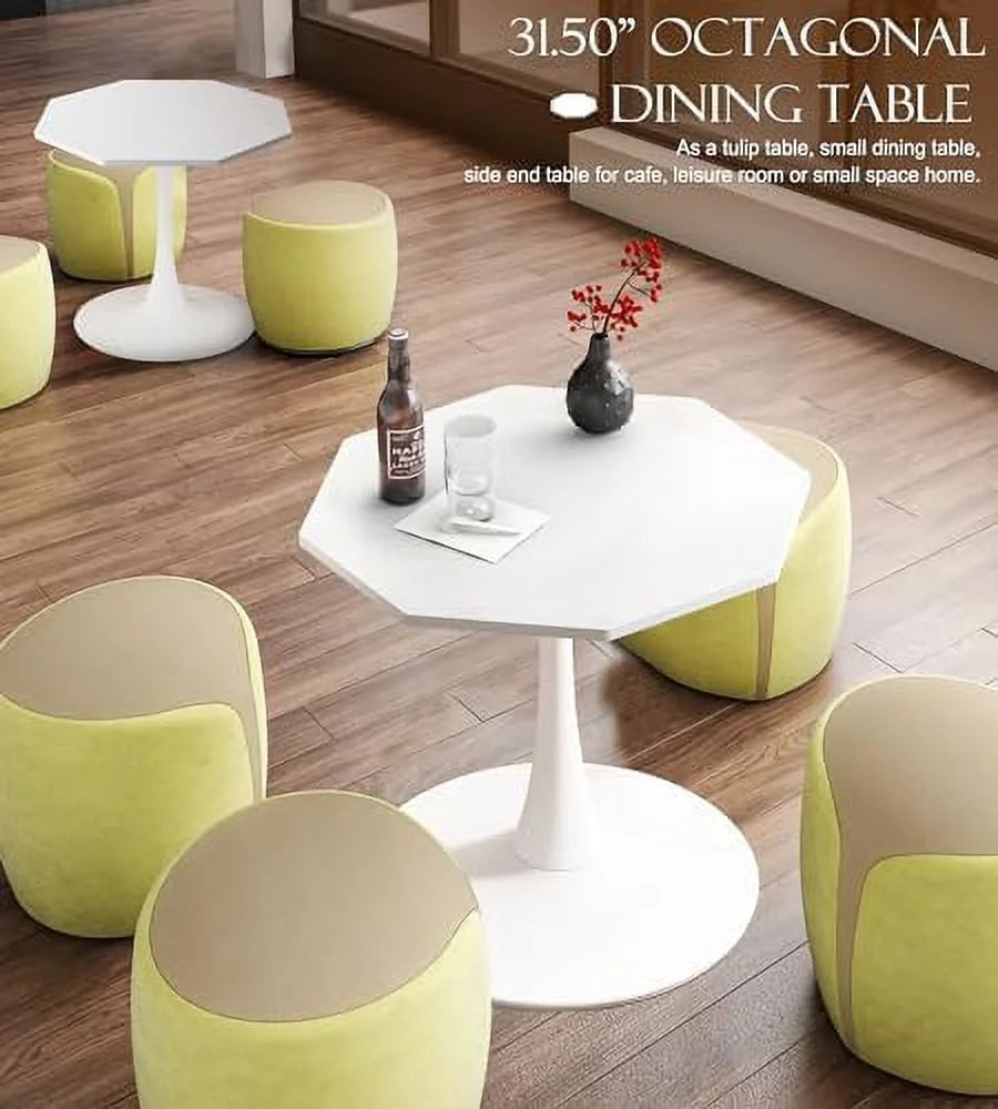 Octagonal Dining Table with MDF Table Top Metal Base B33294