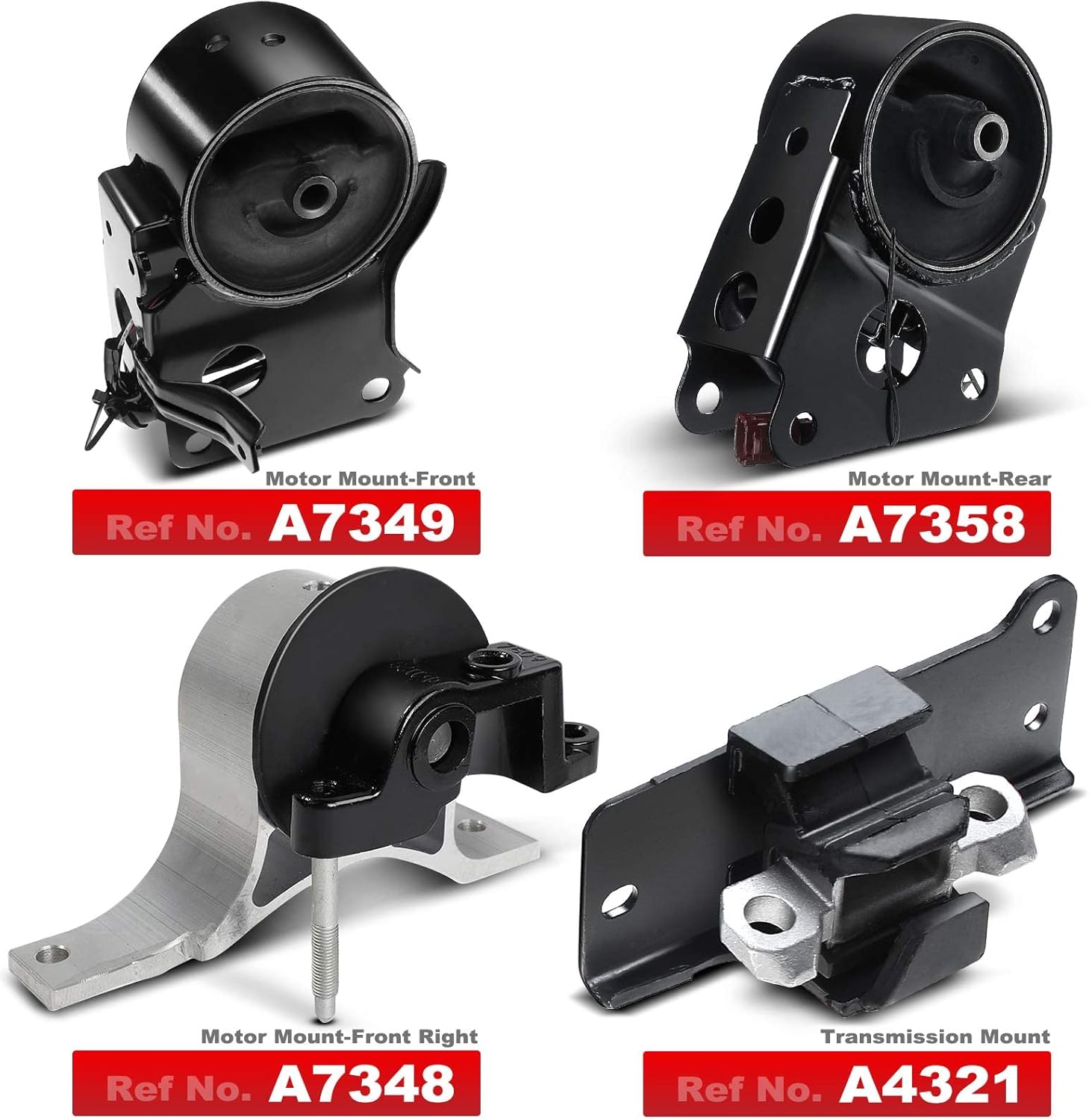 Engine Motor and Transmission Mount 4-PC Set M48218