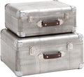 Set of 2 Wood Aluminium Case S86507