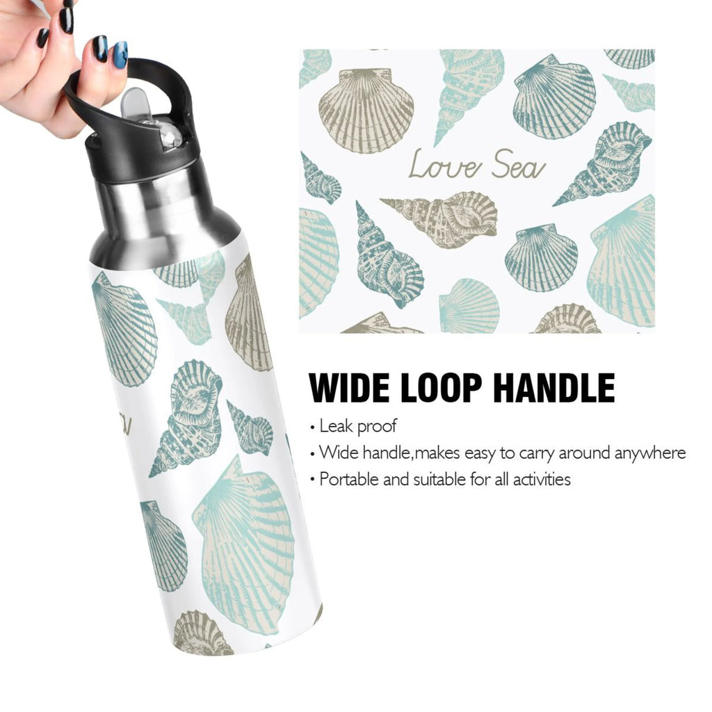 Stainless Steel Insulated Water Bottle with Straw Lid U70321