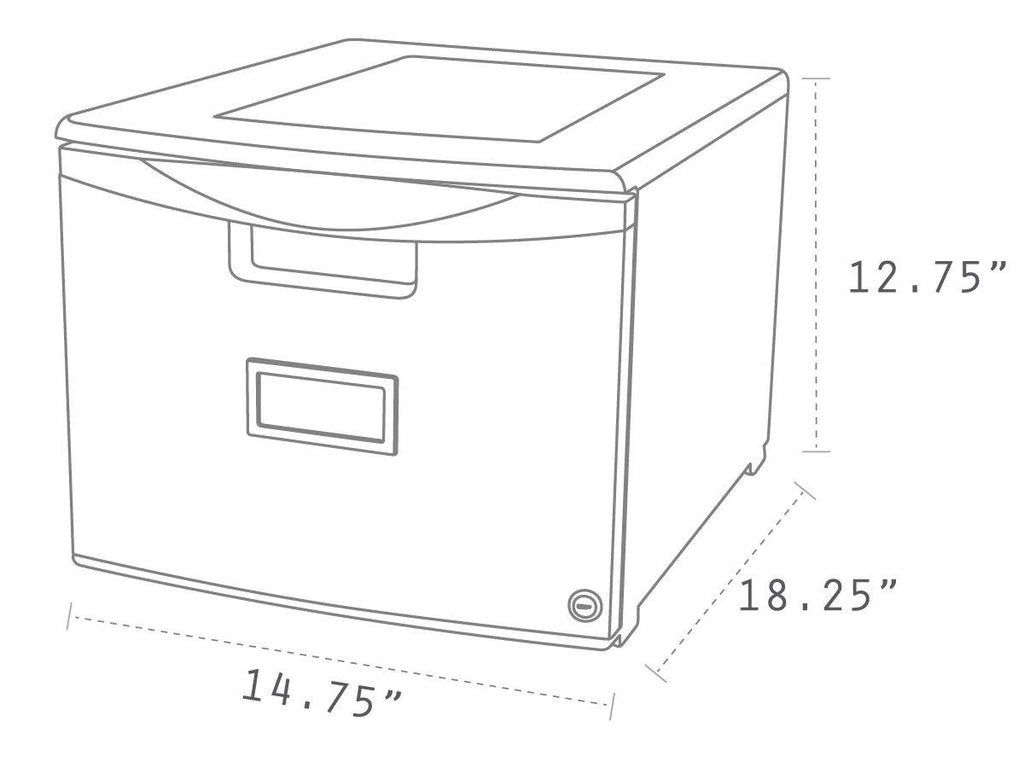 Blue & Black Single-Drawer Mobile Filing Cabinet P8795