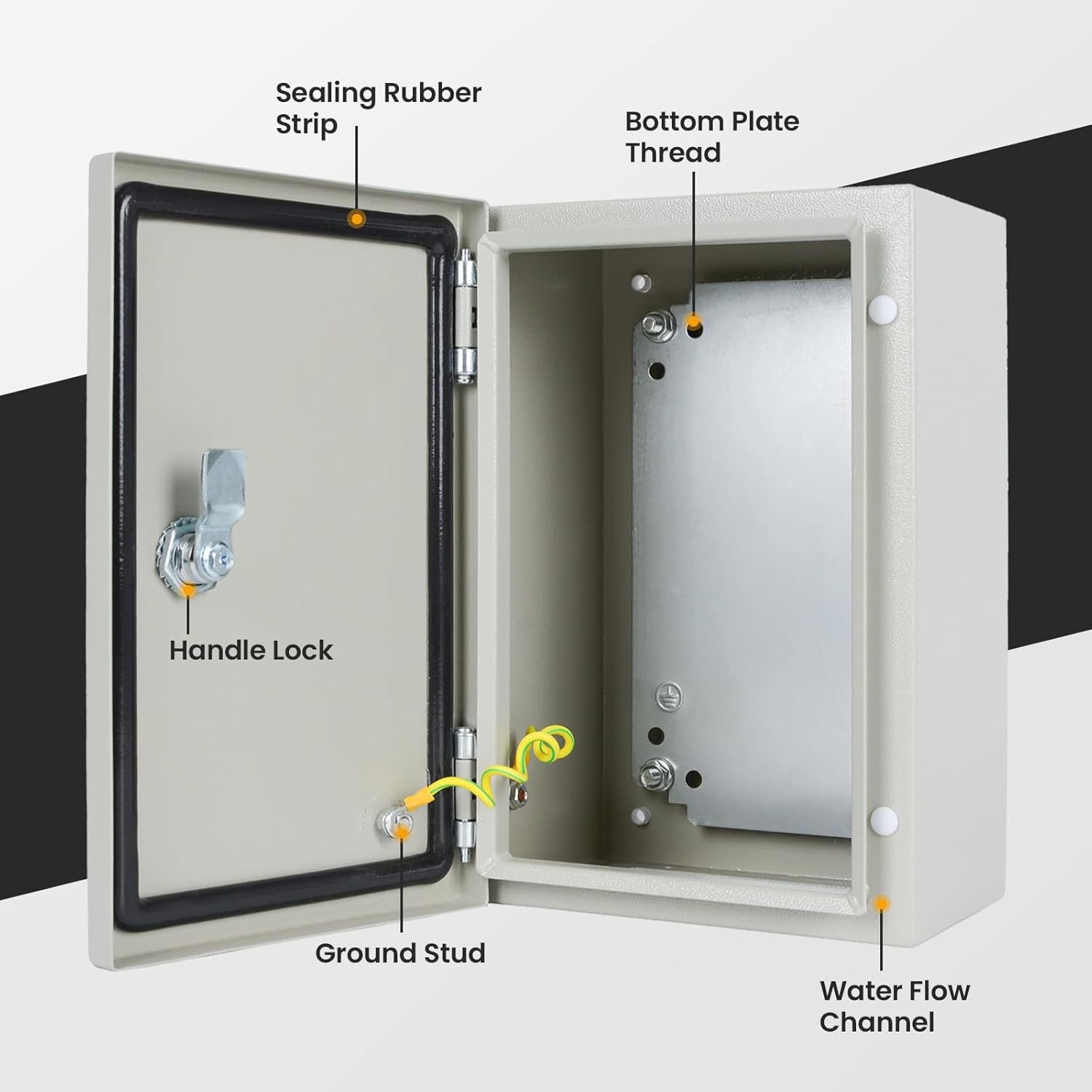 Metal Electrical Box IP65 Outdoor Junction Box 8x6x12 T367848