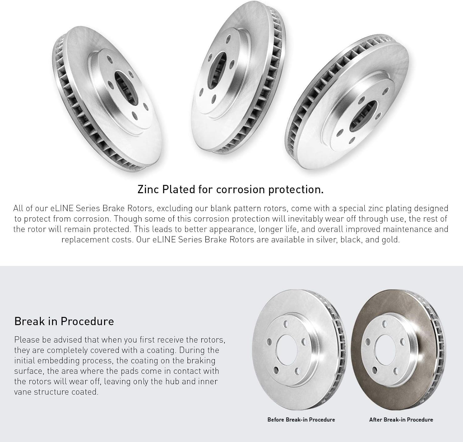 R1 Concepts eLine Replacement Brake Rotors Kit & Semi-Met Brake Pads I9987