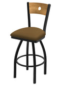 Swivel Counter Stool with Black Wrinkle Finish Y39936