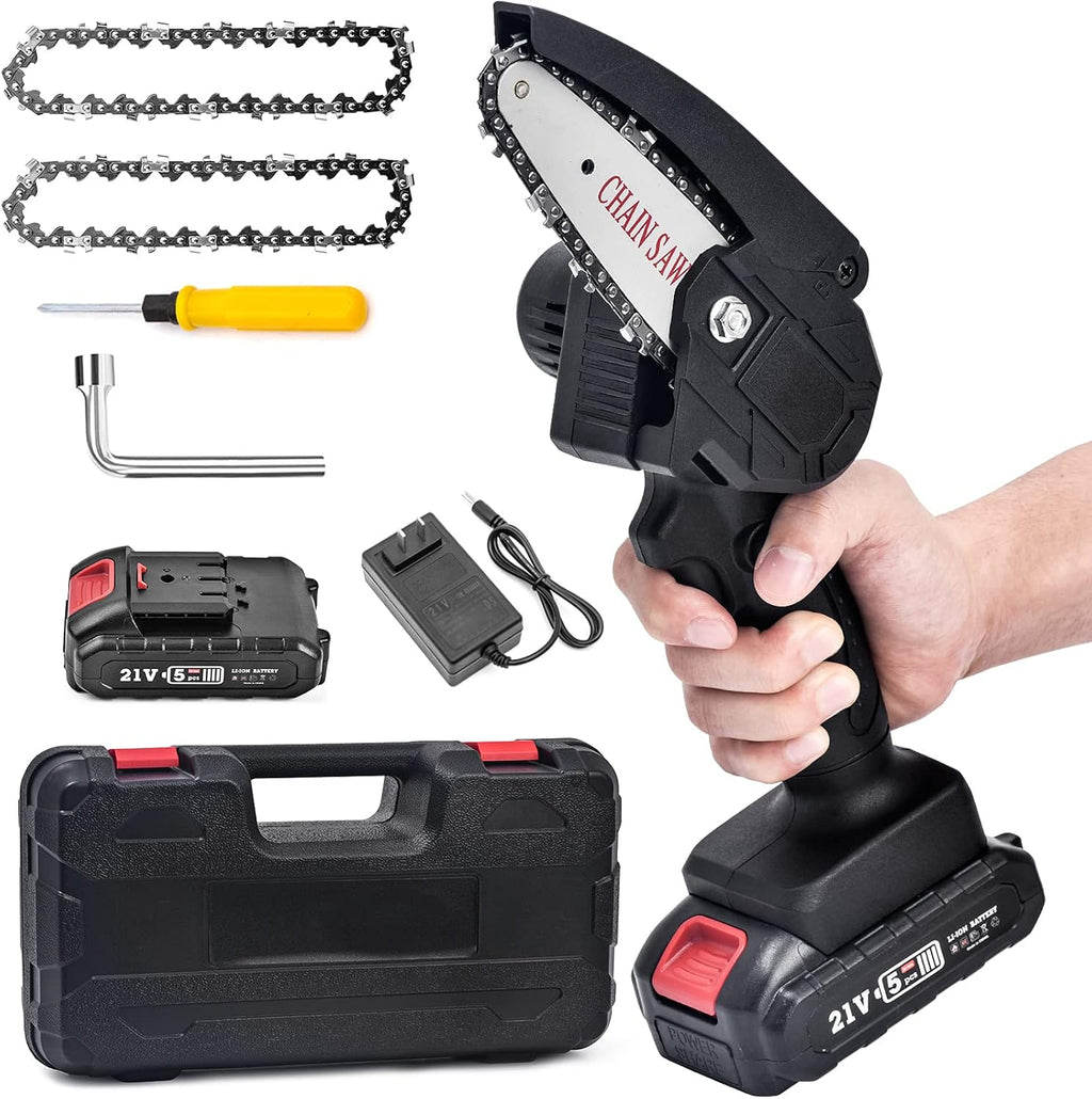 Cordless Electric Mini Chainsaw with 2 Batteries Y235308