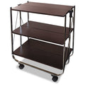 Click-N-Fold Utility Cart, 26 1/2W x 15 3/4d x 31 1/2h, Chrome/Brown D466959