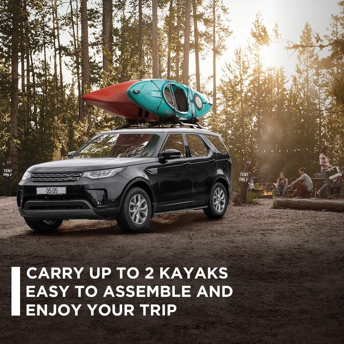 Foldable Kayak Car Rack with 4pcs Straps R12758